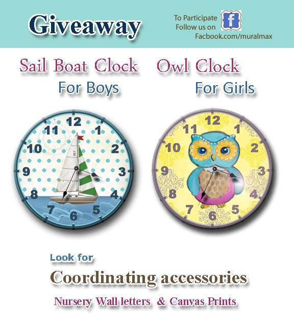 September giveaway - children's clocks